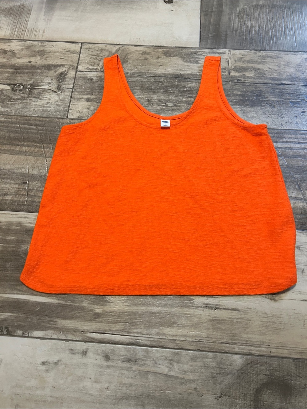 Women’s old navy textured Bright Orange Women's Tank Top size small